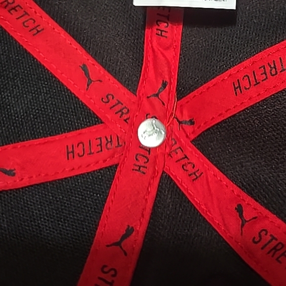 Red Puma Casual Cap With Black Logo - Picture 7 of 11